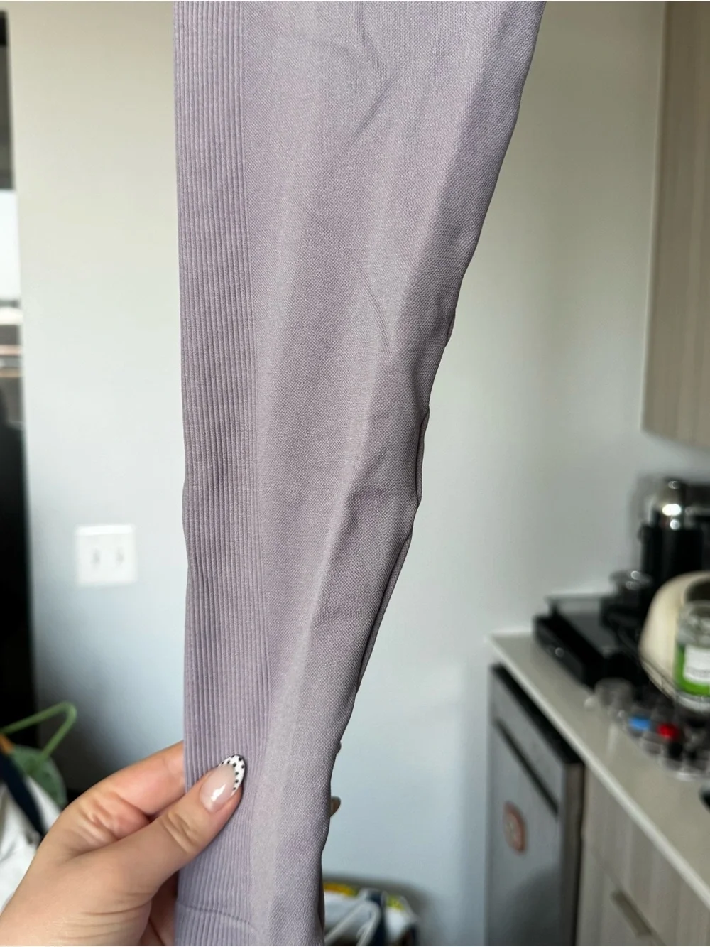 SET Active Purple Seamless High Waisted Leggings Size Medium M Like New - Picture 6 of 13